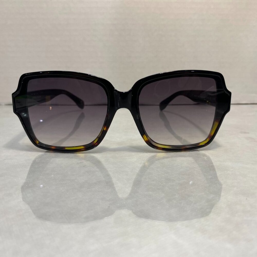 AIRE Fortuna Square Sunglasses Tort Splice Black Gradient - Picture 2 of 11